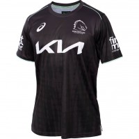 Brisbane Broncos Rugby Mens Black Training Tee 2025