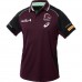 Brisbane Broncos Rugby Mens Maroon Training Polo 2025