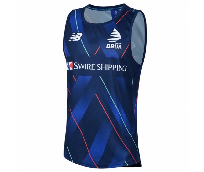 Fiji Drua Rugby Men's Blue Training Singlet 2025