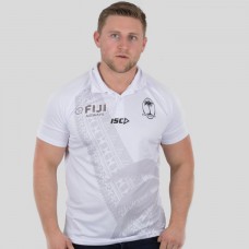 FIJI 2019 7'S Rugby Polo White Shirt