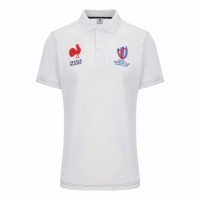 France Rugby RWC Mens Cotton White Polo 2023