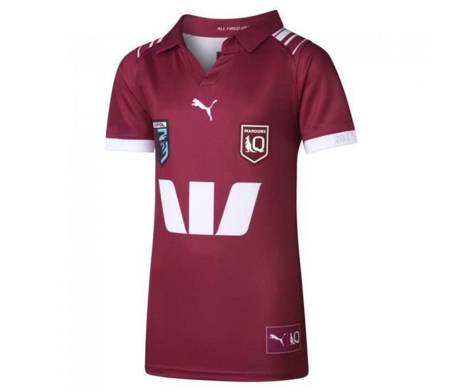 Harvey Norman QLD Maroons Kids Home Jersey 2025