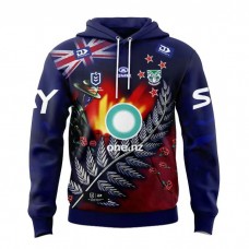 New Zealand Warriors Rugby Mens Anzac Hoodie 2024