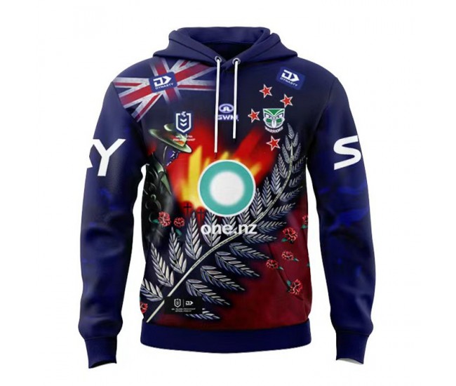 New Zealand Warriors Rugby Mens Anzac Hoodie 2024