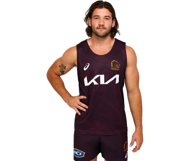 Brisbane Broncos Rugby Mens Training Singlet 2023