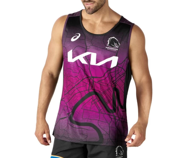 Brisbane Broncos Rugby Mens Training Singlet 2024