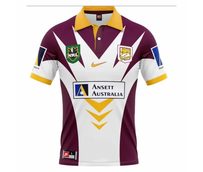 Brisbane Broncos Rugby Mens Retro Jersey 1998