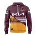 Brisbane Broncos Rugby Mens Team Hoodie 2024