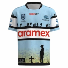Cronulla Sharks Rugby Mens Anzac Jersey 2023