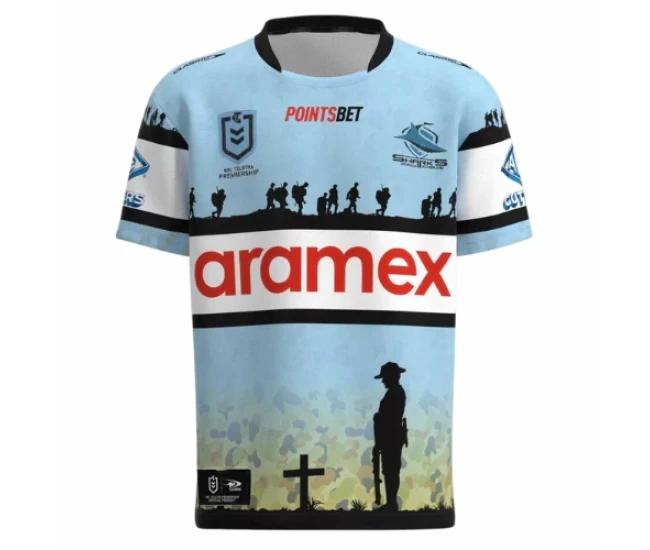 Cronulla Sharks Rugby Mens Anzac Jersey 2023