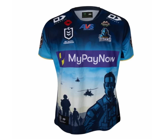 Gold Coast Titans Rugby Mens Anzac Jersey 2023