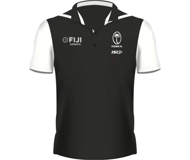 Fiji Airways Sevens Performance Mens Polo Black 2021