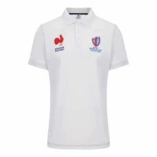 France Rugby RWC Mens Cotton White Polo 2023