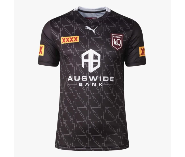 QLD Maroons Rugby Men's Black Training Jersey 2022