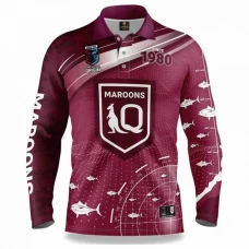 QLD Maroons Mens Fishfinder Fishing Shirt 2022