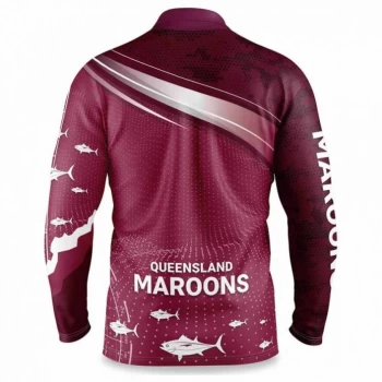 QLD Maroons Mens Fishfinder Fishing Shirt 2022