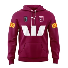 QLD Maroons Rugby Mens Team Hoodie Red 2024