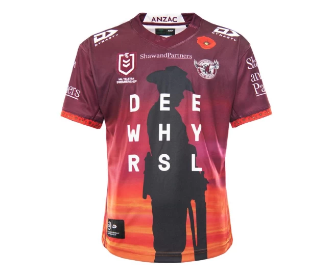 Manly Warringah Sea Eagles Mens Anzac Jersey 2021